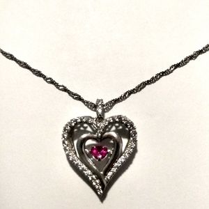Pink Stoned Diamond Necklace